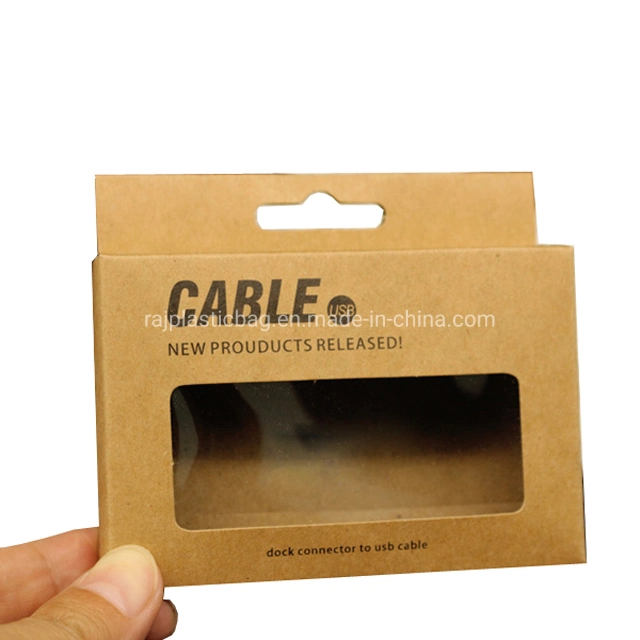 Custom Logo Micro USB Cable Charger Packing Paper Electronic Products Packaging Box