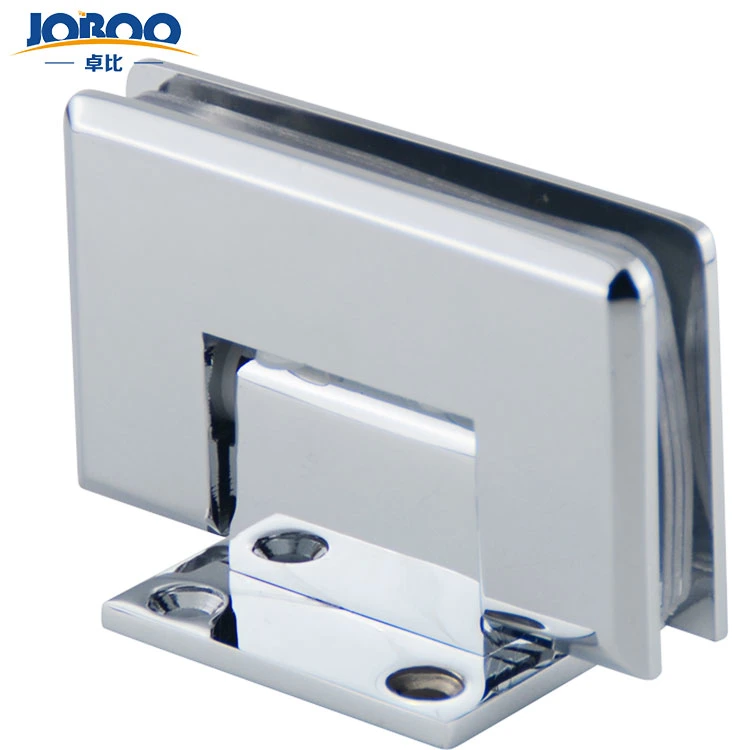 Joboo Zb541 Adjustable Customizable Chrome Satin Brass Wall Mount 90 Degree Tempered Glass Door Connector Hinges Bathroom Accessories