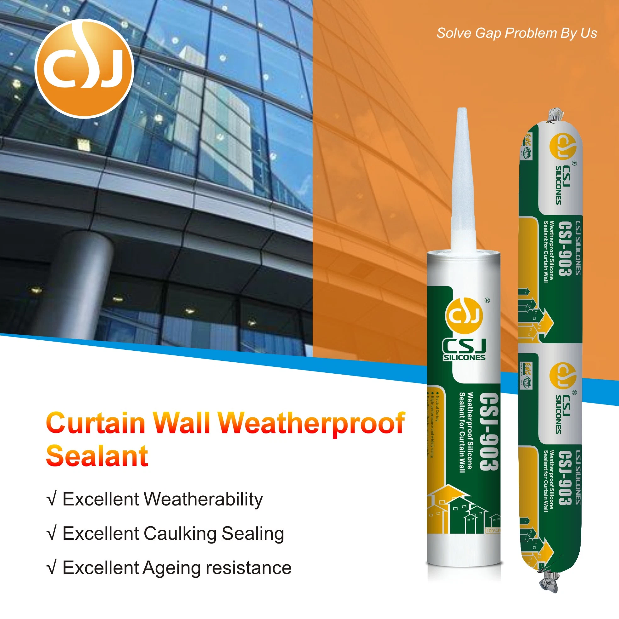 Certificate Weather Proof Silicone Sealant for Glass Wall