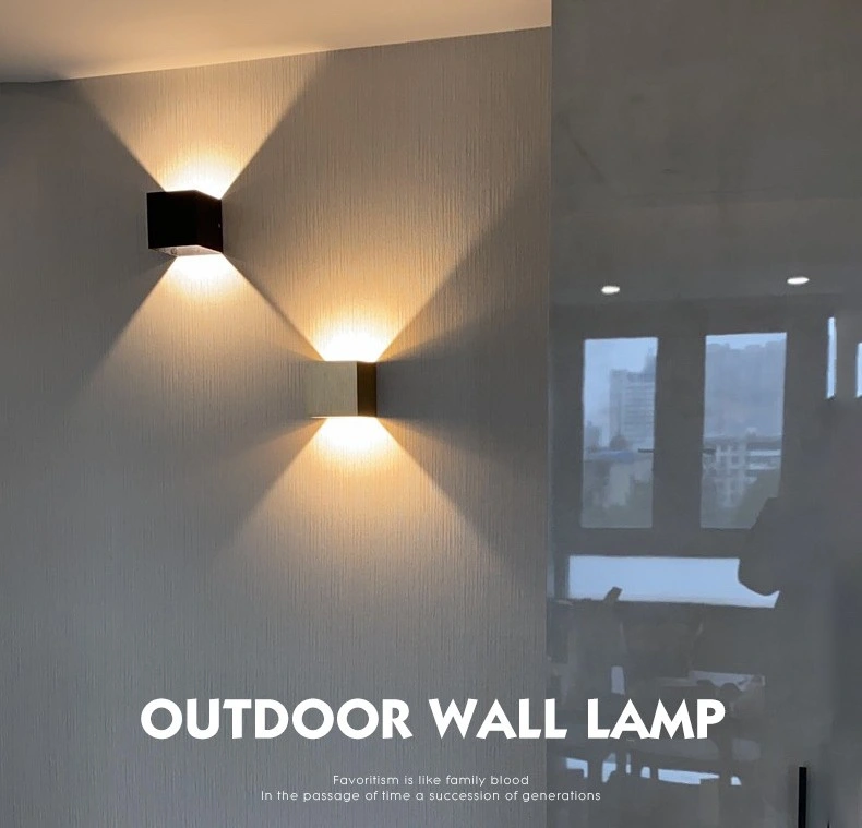 Luminária de parede LED em alumínio para cima e para decorar a parede Quarto Sconce Luz de parede LED