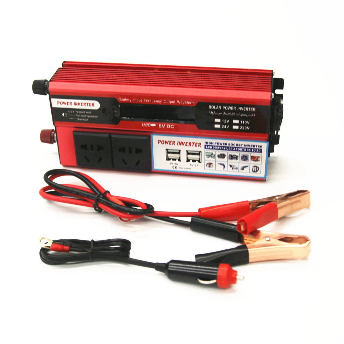 1500 Watt DC 12V to AC 220V Modified Sine Wave Power Inverter with Usb Port and LCD Display