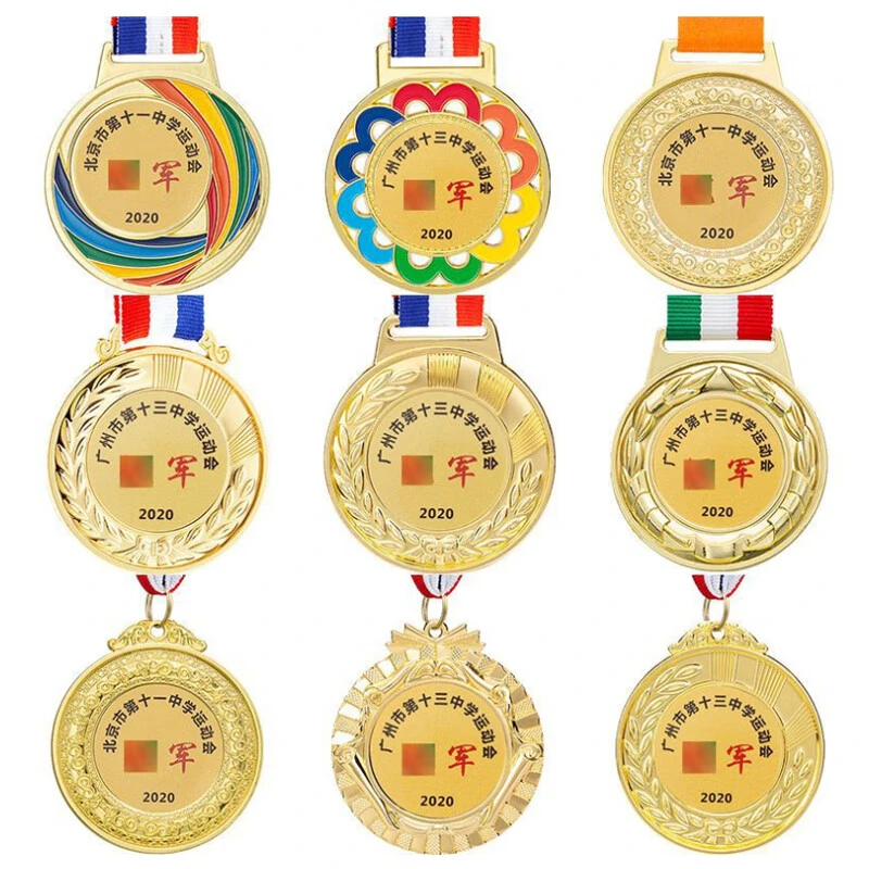 China Factory Jianxin Arts and Crafts Wholesale Custom Piano Competition Idiom Tennis Sports Pure Copper Metal Footballmedal