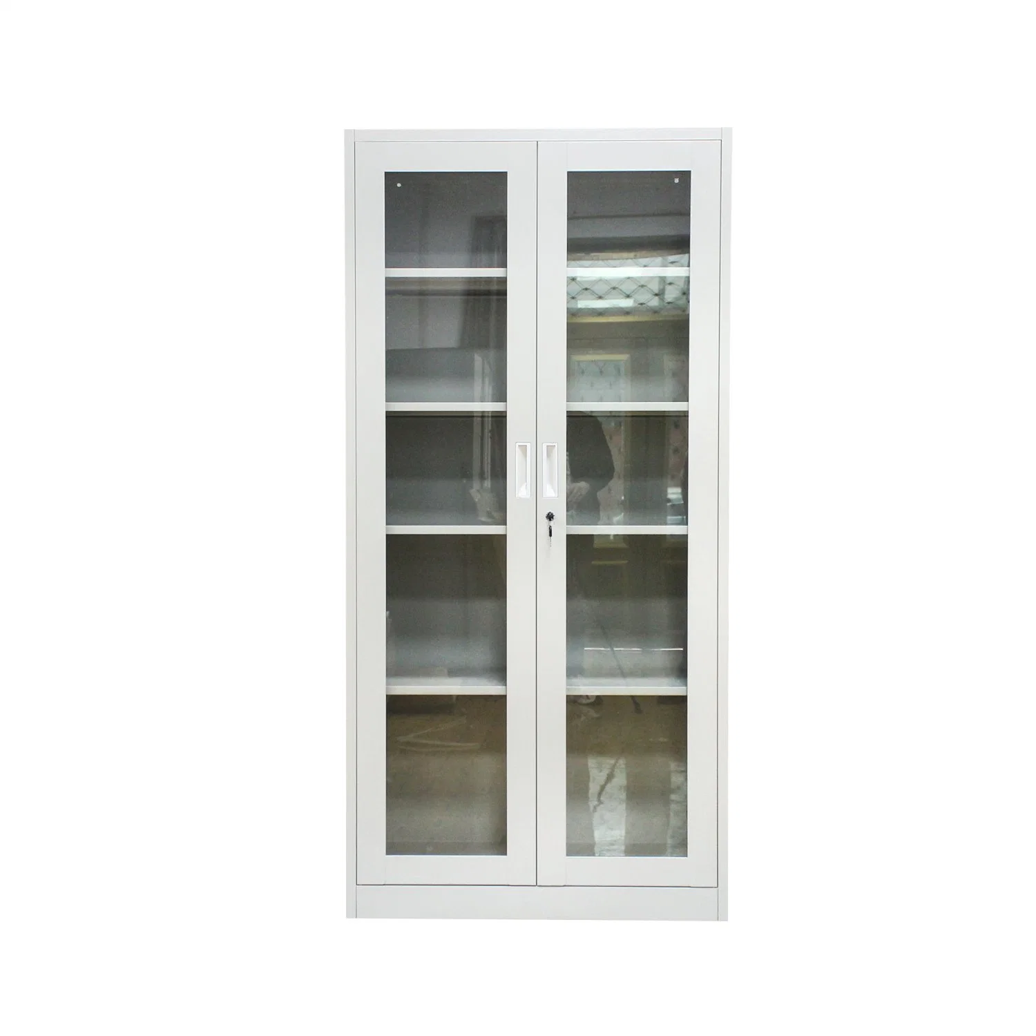 Steel Office Whole Body Glass Door File Sheet Bookcase Data Cabinet