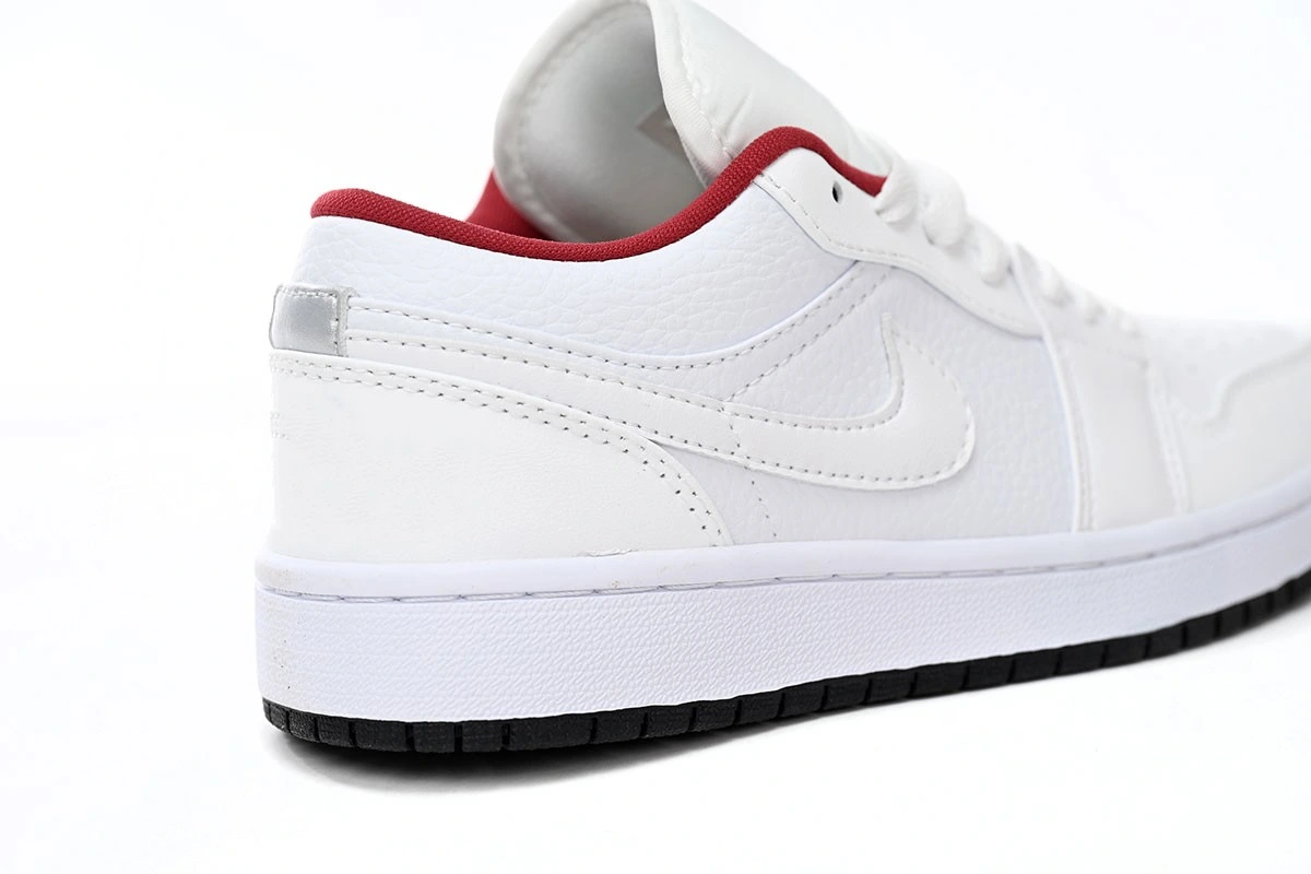  Full White and Red Replica 1st Generation Low-Cut Shoes