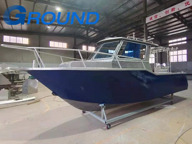 N730 24FT /7.4m Fully Welded Enclosed Cabin Aluminum Alloy Commercial Fishing Boat