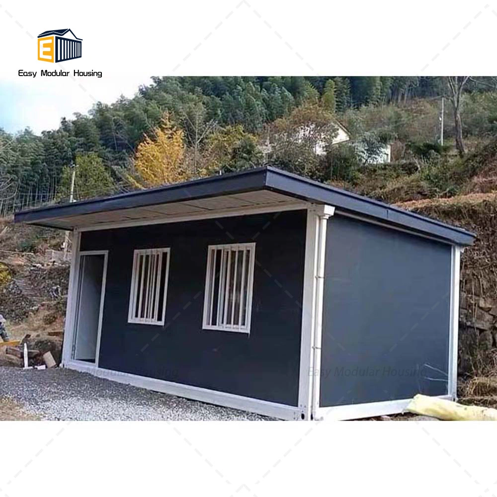 Glass Luxury Steel Low Price Single Prefab Container House Home Flat Pack