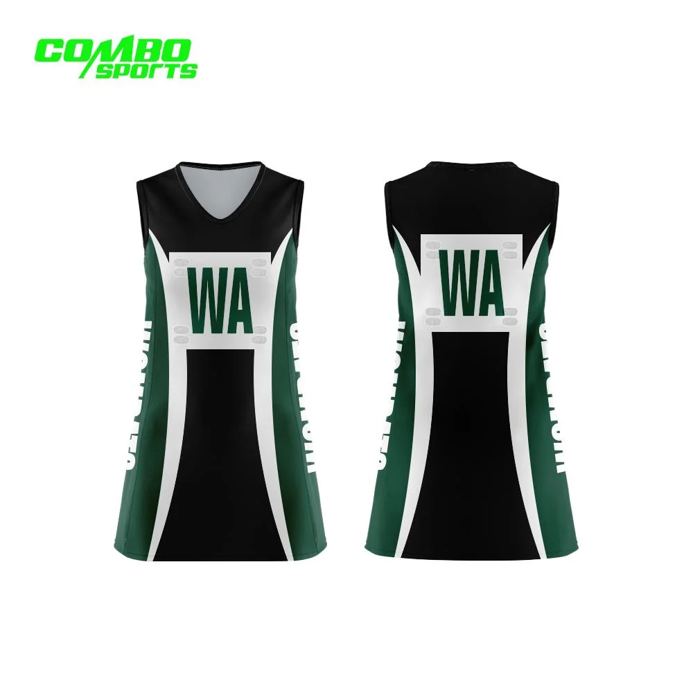 Custom Design Sportswear Ball Game Women Netball Uniform Dress Gym Sports Fitness Netball Wears