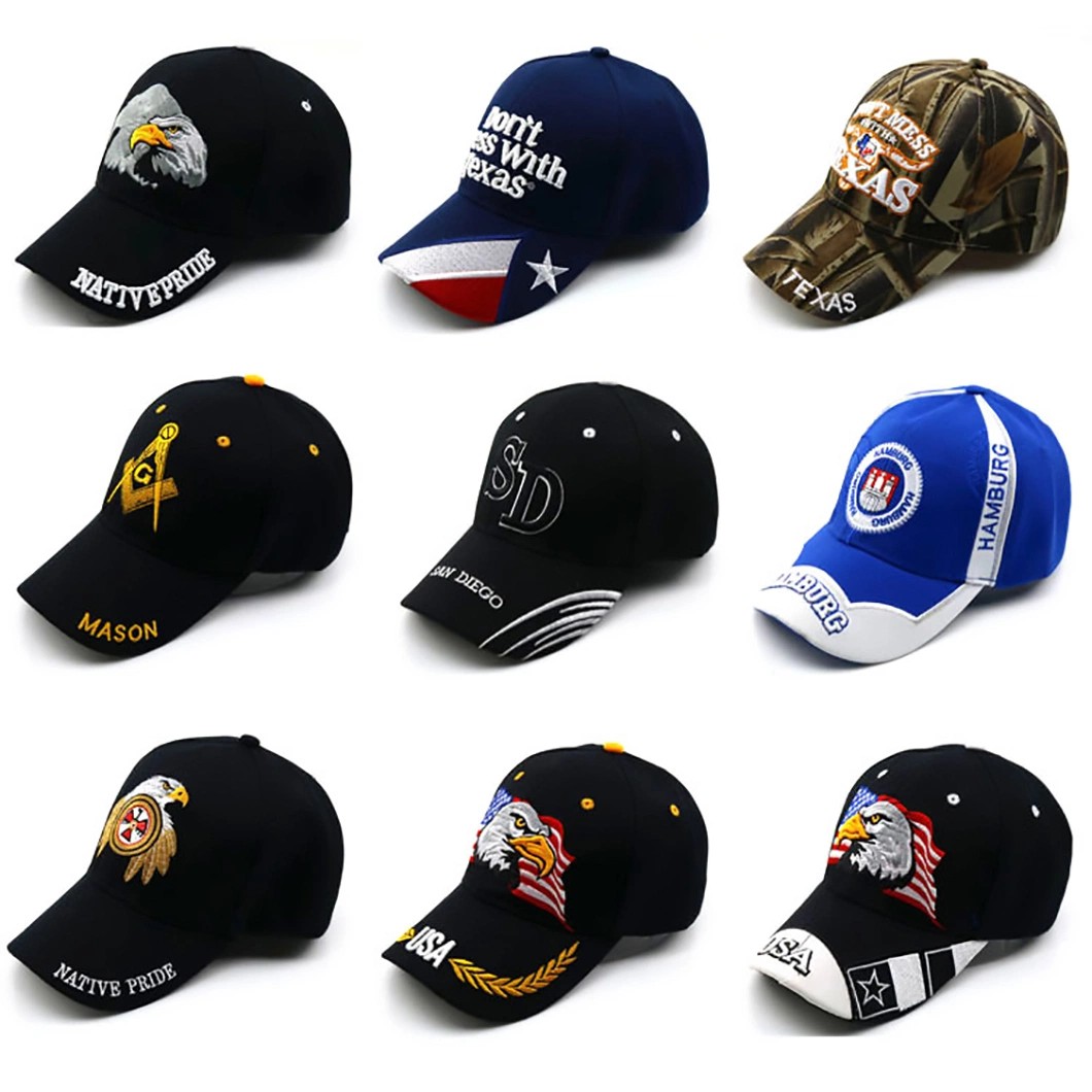 Custom Embroidered 5 Panel Premium Cotton Spring Summer New Shade Baseball Cap (my-20220301-1)