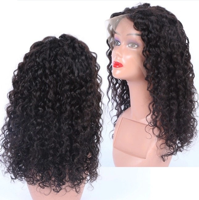 Natural Water Wave Human Hair Lace Closure Wig Lace Frontal Wig