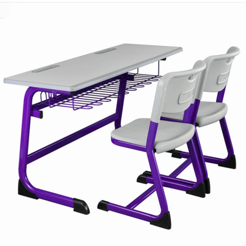 Mobiliario de clase de Escritorio y silla Doble Muebles de Escuela