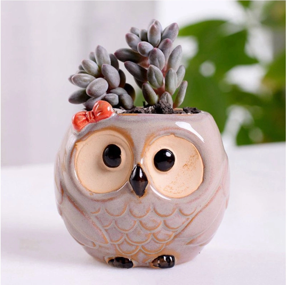 Wholesale/Supplier Cute Mini Succulent Plant Owl Flowerpot Wholesale/Supplier Cheap Flower Pots Ceramic