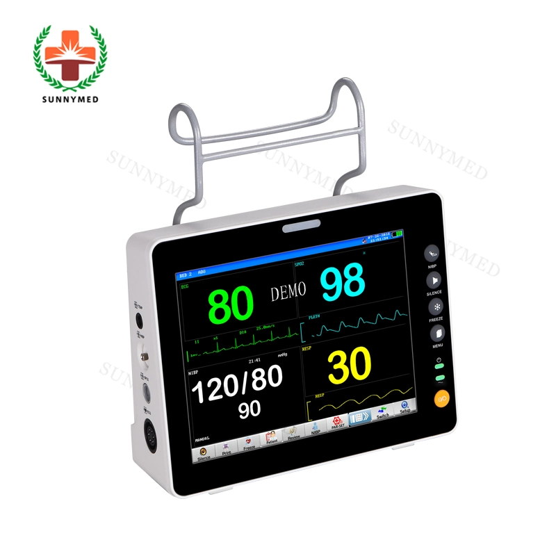 Sy-C004-1 Medical Emergency Ambulance Car Small Portable 8 Inch Mini Patient Monitor with Battery