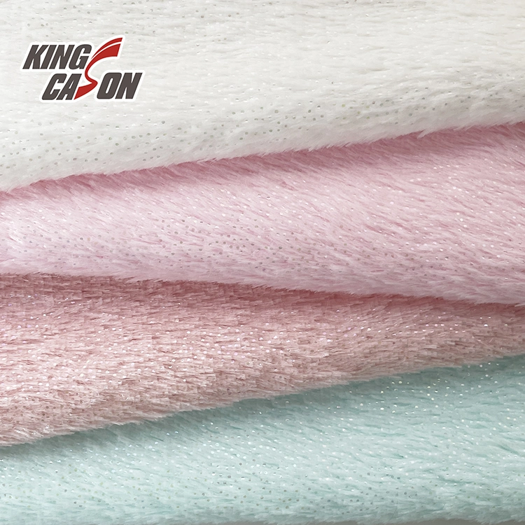 Kingcason Polyester Single Faced Short Pile Stamping Hot Silver PV Fabric