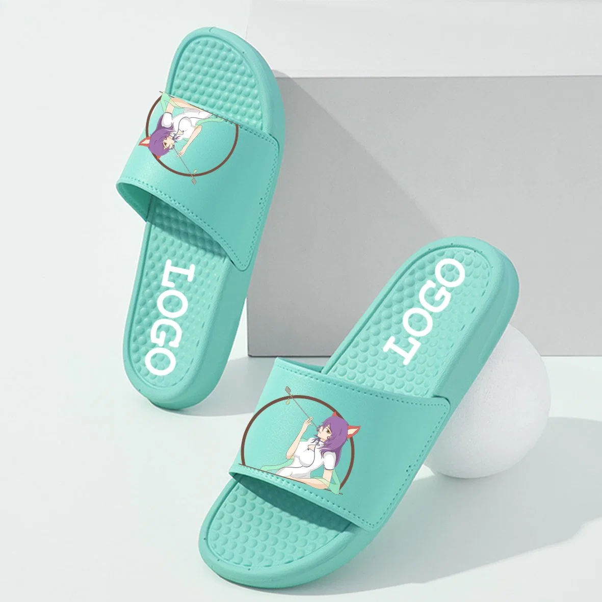 Custom Printed Logo Summer Sandals and Slippers Household Unisex Women Slippers for Daily Life