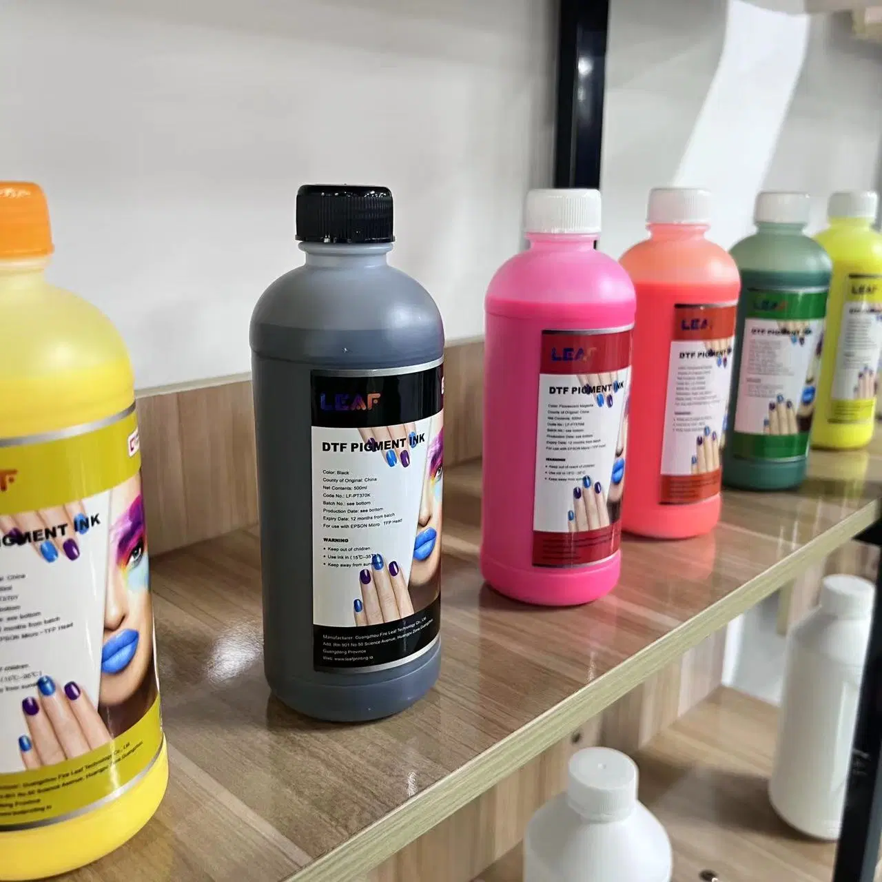 Leaf new CMYK+W Film Ink For DTF Printer inkjet Printing