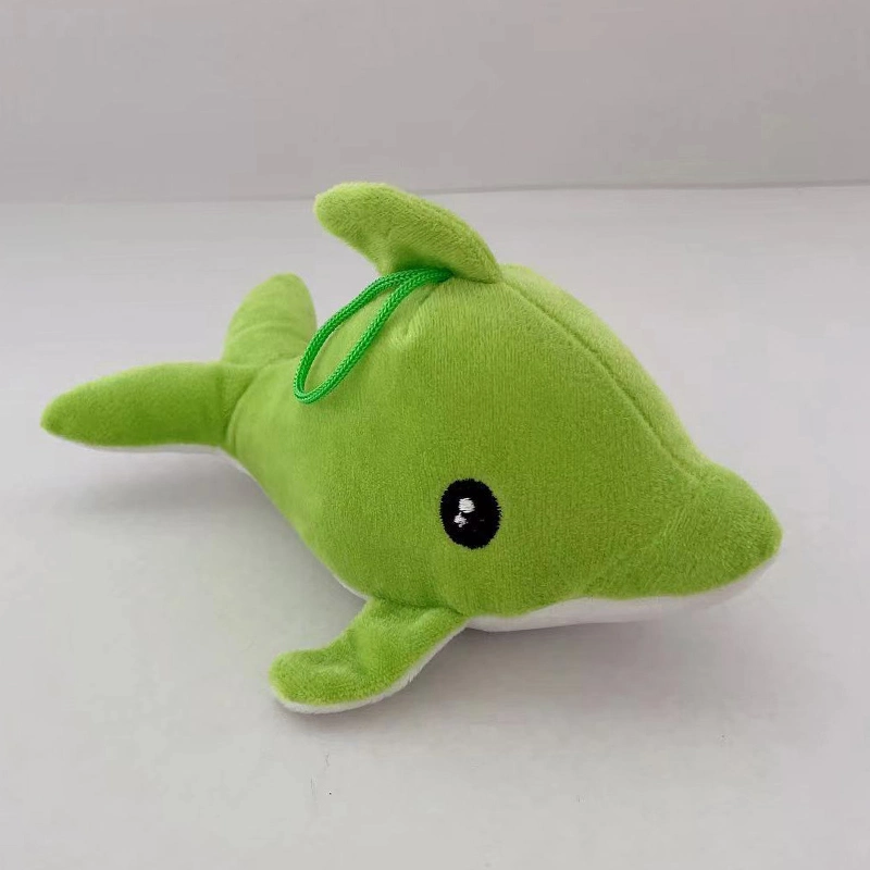 10cm Soft Dolphin Sea Animal Mini Toy Cute Plush Keychain for Promotion