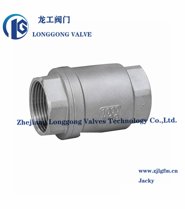 1000wog Vertical Lift Type Threaded Check Valve SS304/SS316/Ss201