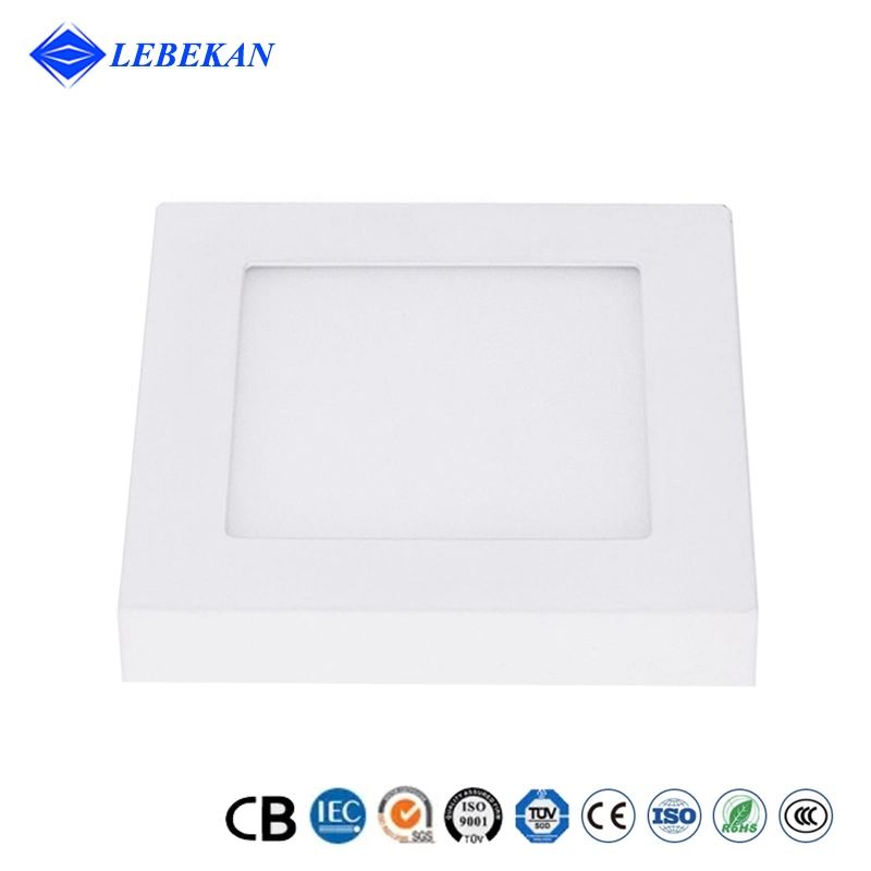 Para lâmpada economizadora de energia doméstica quadrada de 6 W, 12 W, 18 W. Teto de montagem saliente LED de 24 W, 36 W, 3000 K, 6000 K. Iluminação