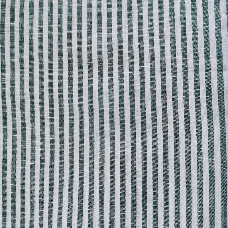 Linen Cotton C32*L17 Woven Fabrics Mens Shirts Wholesale/Supplier Yarn Dyed Stripe Plain Style Organic Fabric