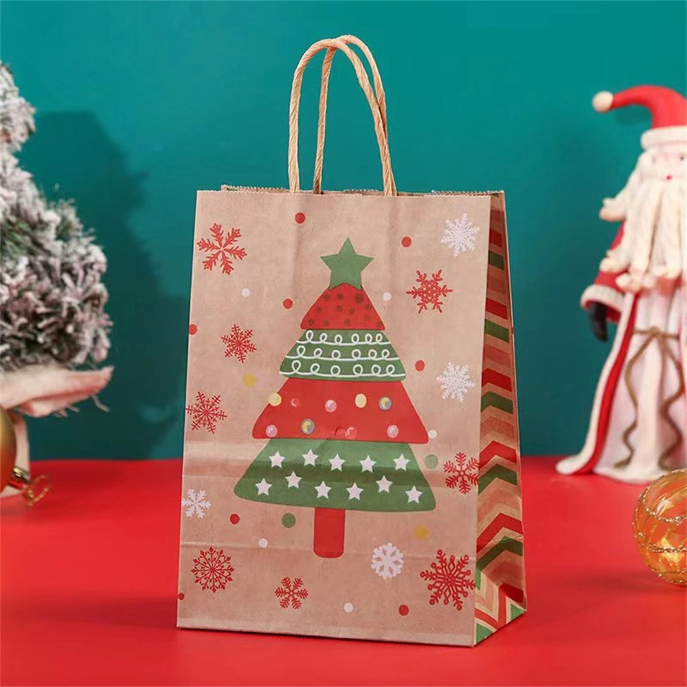 Tote Bag New Year Marry Christmas Bags Gift Packaging Candy Cookies Santa Claus Supplies Handmade Kids Happy Party Favors Handbags