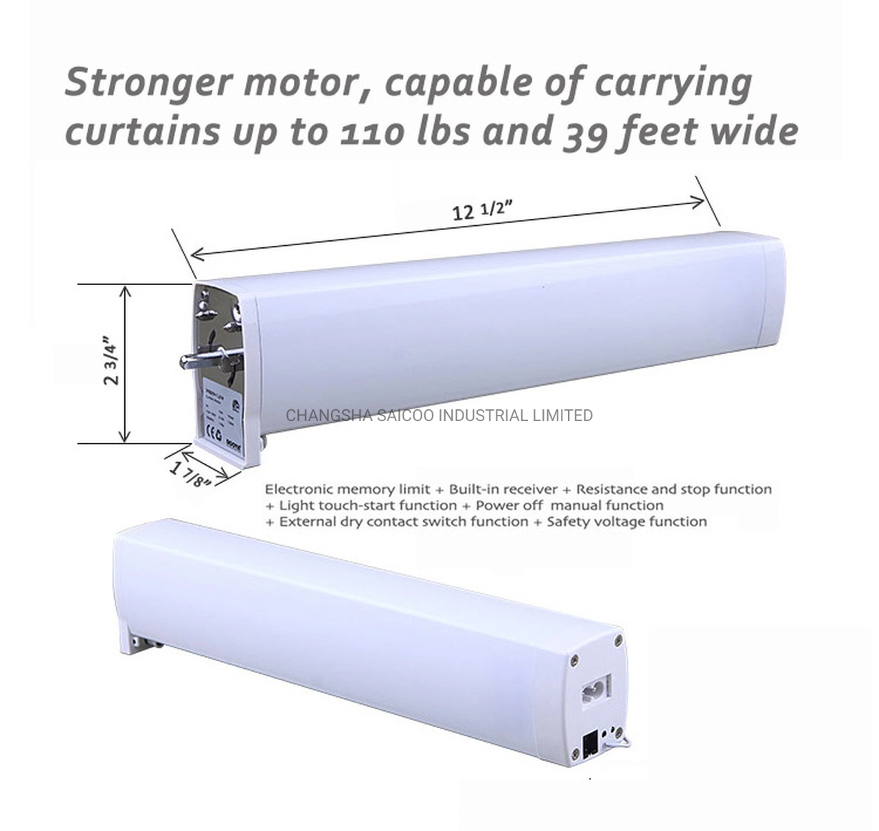 Smart Automatic Rail Motorized Curtain Opener Zigbee Curtain Motor with Smart Curtains