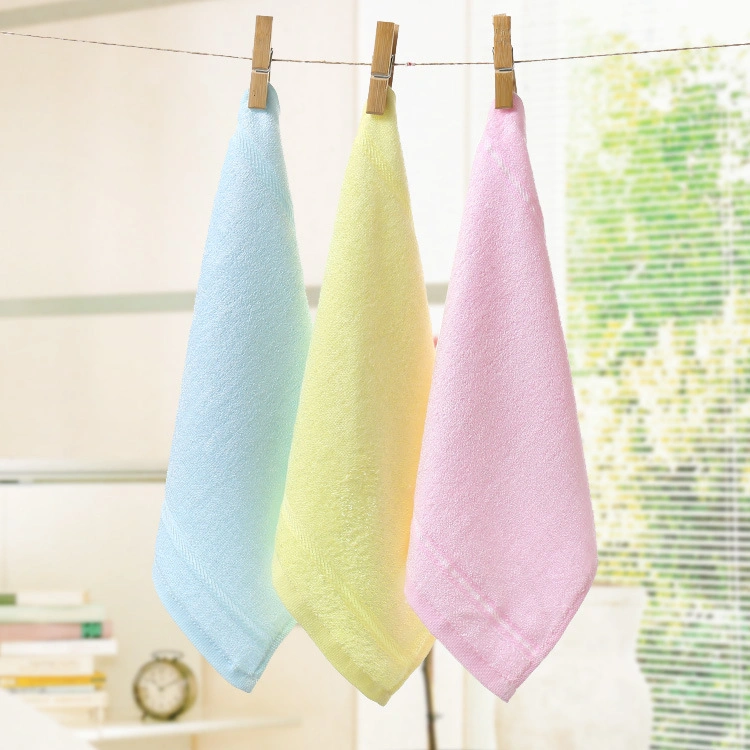 Factory Wholesale/Supplier Bamboo Fiber Twill Square Towel Washcloths Face Towel for Infants