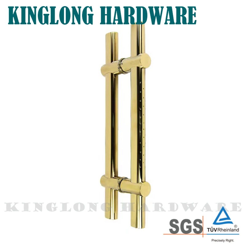 Elegant Style Glass Door Hardware Accessories Crystal Gold Glass Door Pull Handle