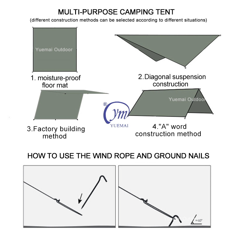 Verano al por mayor Camping al aire libre impermeable Playa Hammock toldos carpas para Venta