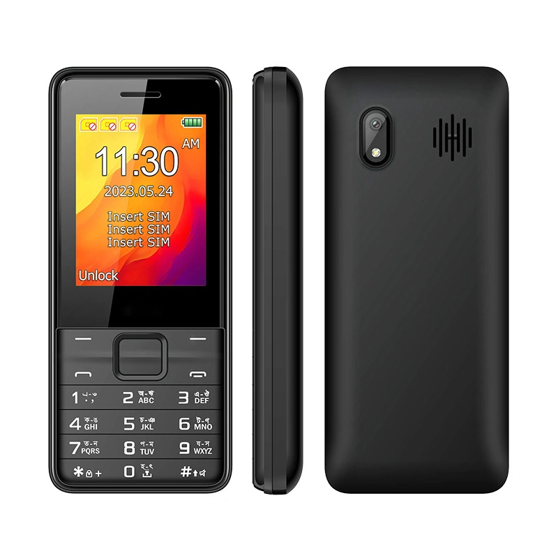 Econ E2454 2.4 Inch 25bi Big Battery Wholesale Fashion GSM Keypad 3 SIM Card Torch Keypad Cheap Mobile Feature Phone