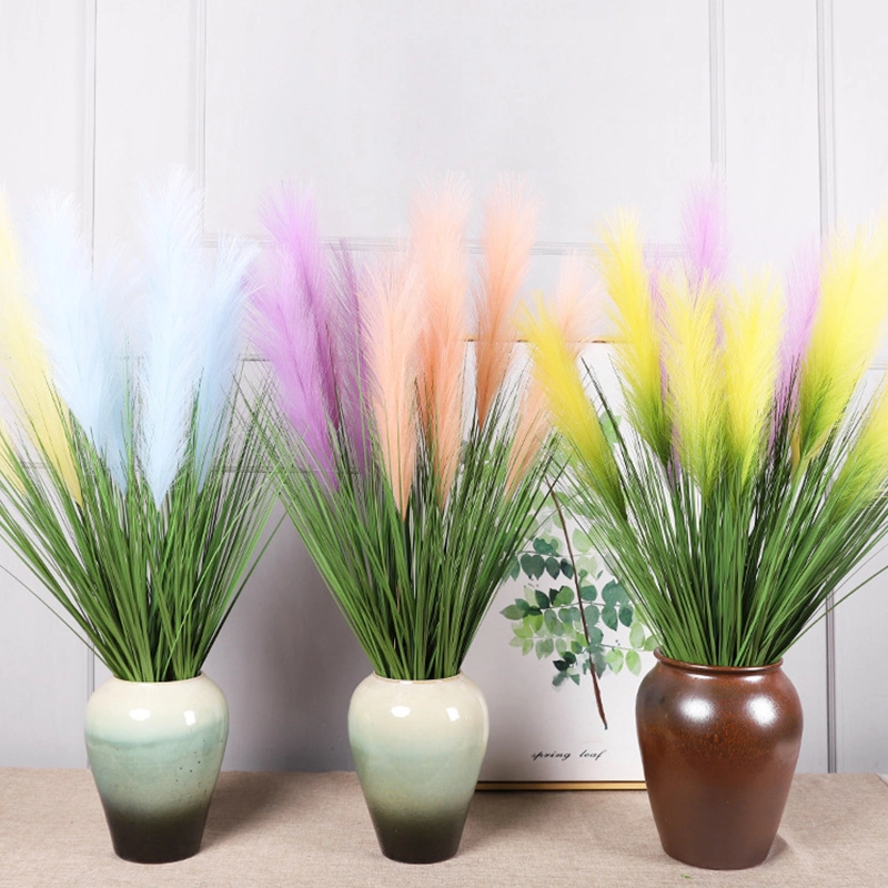 Wholesale Fake Reed Potted Dog&prime; S Tail Grass Shop Window Decoration Ornaments Reed Artificial Flower