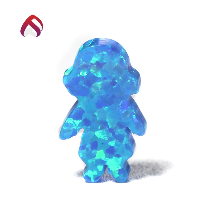 New Products Boy and Girl Shape Lab Created Synthetic Opal Christmas Ornament