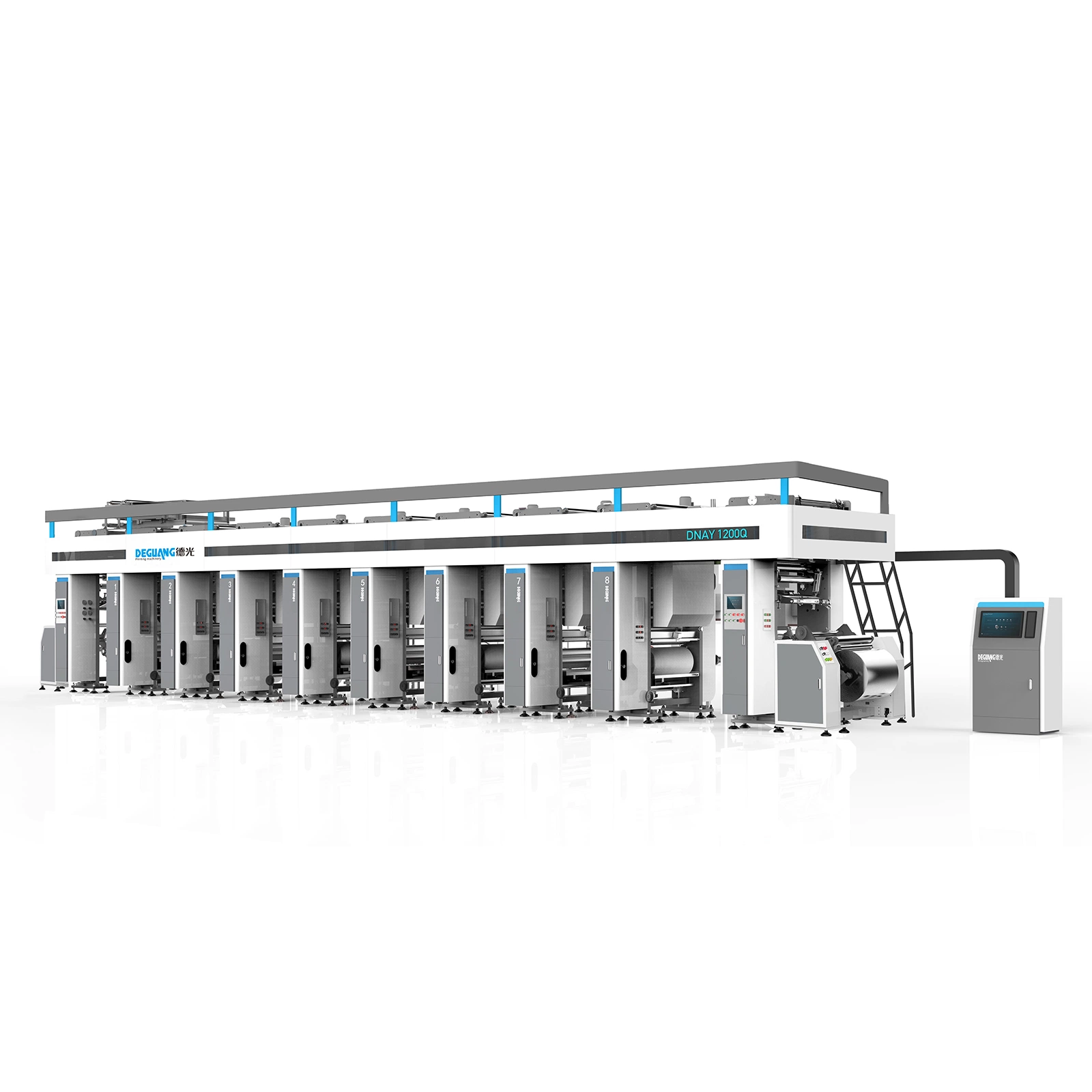 Rotogravure Printing 7 Motor Control Machine for BOPP, PE, Plastic Film