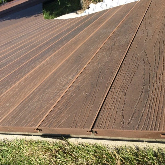 WPC Home Garden No Warp No Crack Outdoor Patio Deck Board Concrete Laminate Flooring Plastic Wood Composite Decking DIY Floor