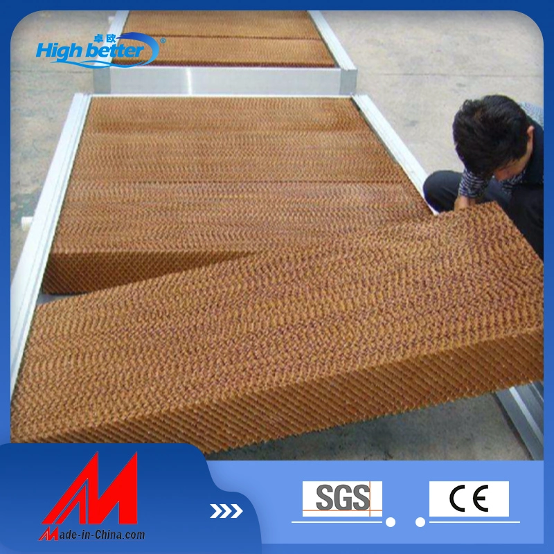 Evaporative Air Cooler Brown /Black Coating Color Cooling Pad /Exhaust Fan/for Greenhouse/Poultry House Equipment/Livestock House