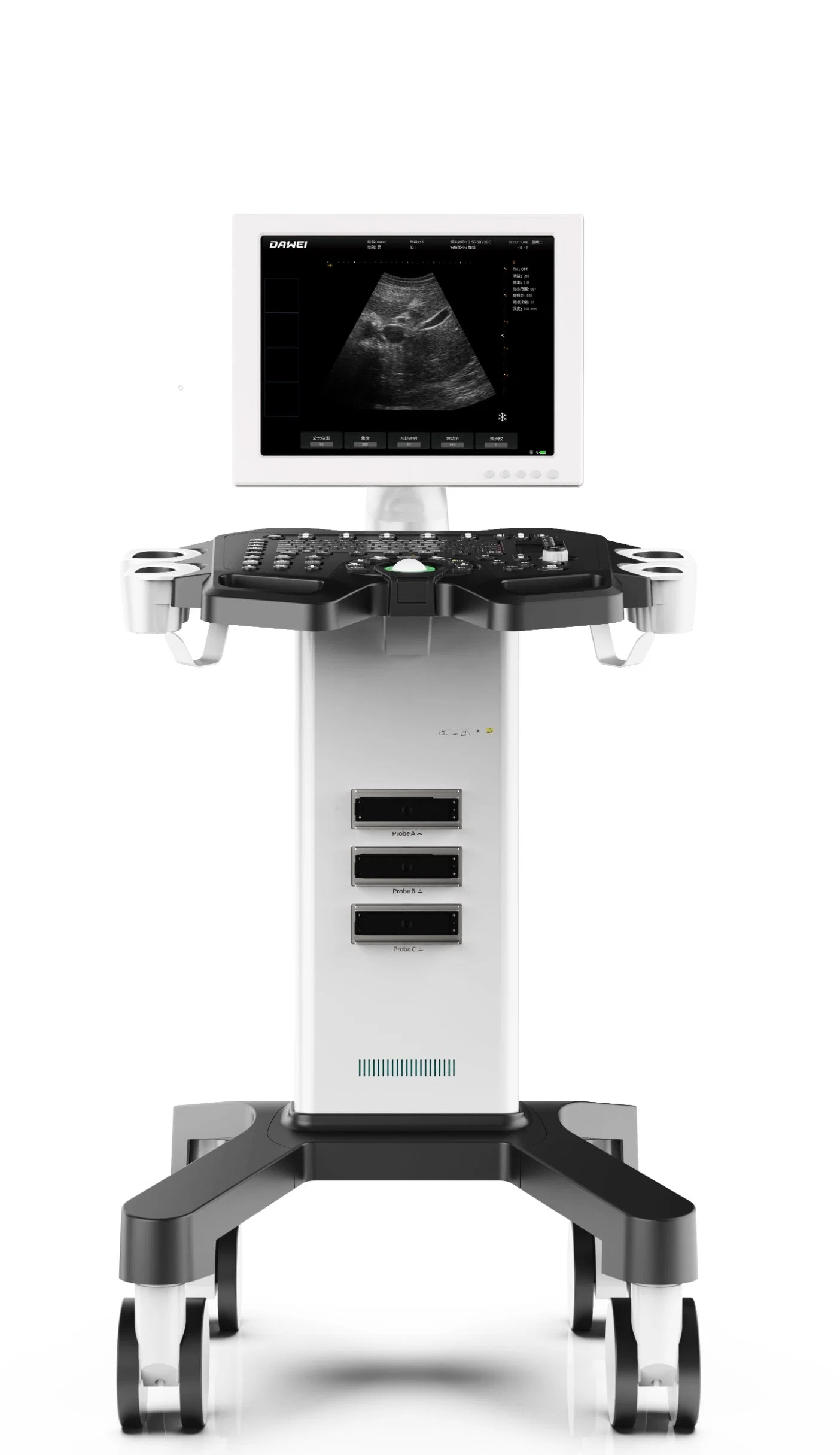 Escáner de ultrasonidos de precio BW médico completo de ultrasonido de carro digital