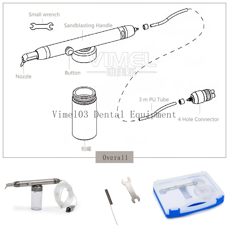 Dental Aluminium Oxide Microblaster Sandblasting Sander Gun Profijet Air Prophy