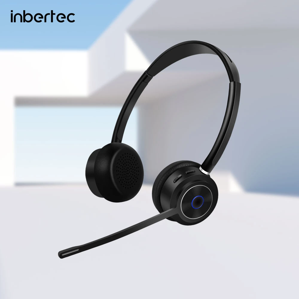 Auricular con anulación de ruido Centro de llamadas avanzado auricular Bluetooth con micrófono