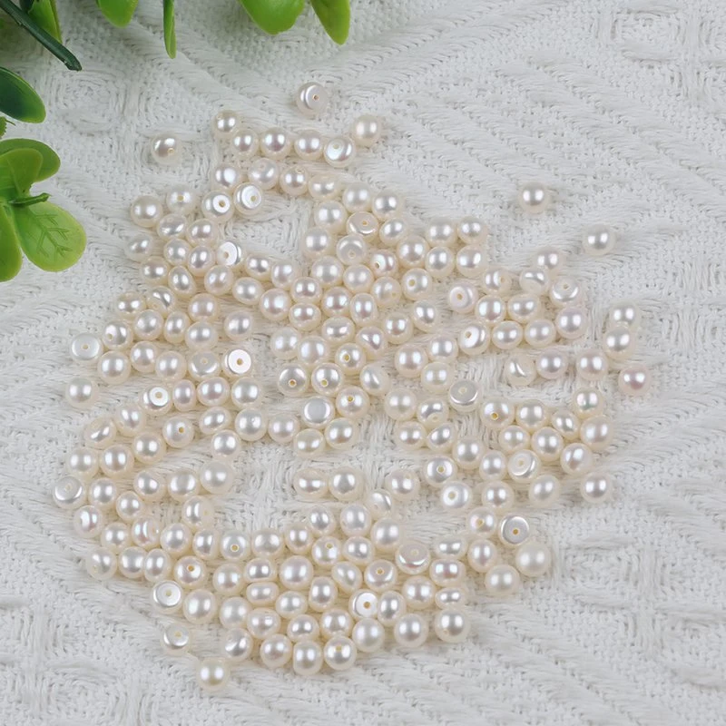 5-5,5mm blanc bouton forme lâche Pearl pour la fabrication de bijoux