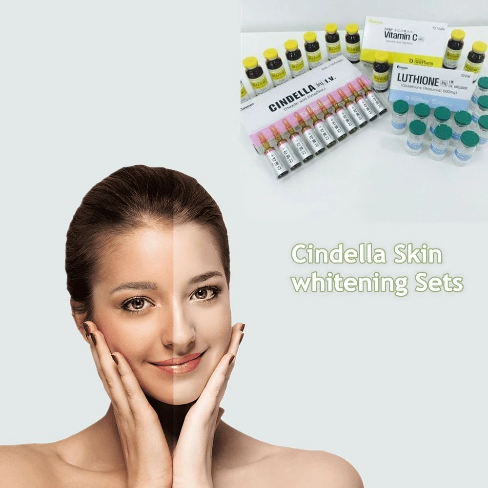 Glutathion 600mg 1200mg Cindella Thioctic Acid wirksame Hautaufhellung Produkt Luthione Vitamin C für Gesicht Körper Haut Whitening