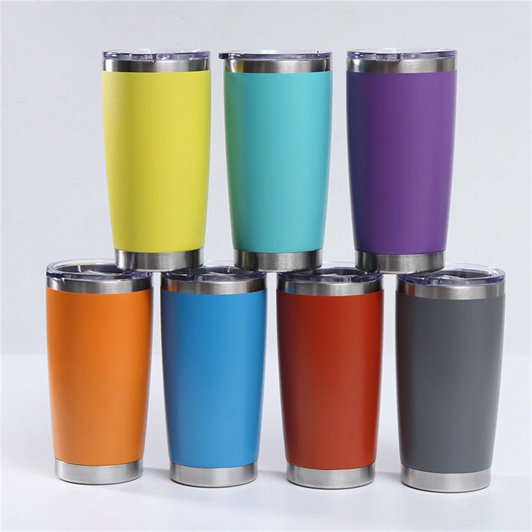 20oz Vacuum Thermal Rambler Insulated Travel Stainless Steel Coffee Tumbler with Lid