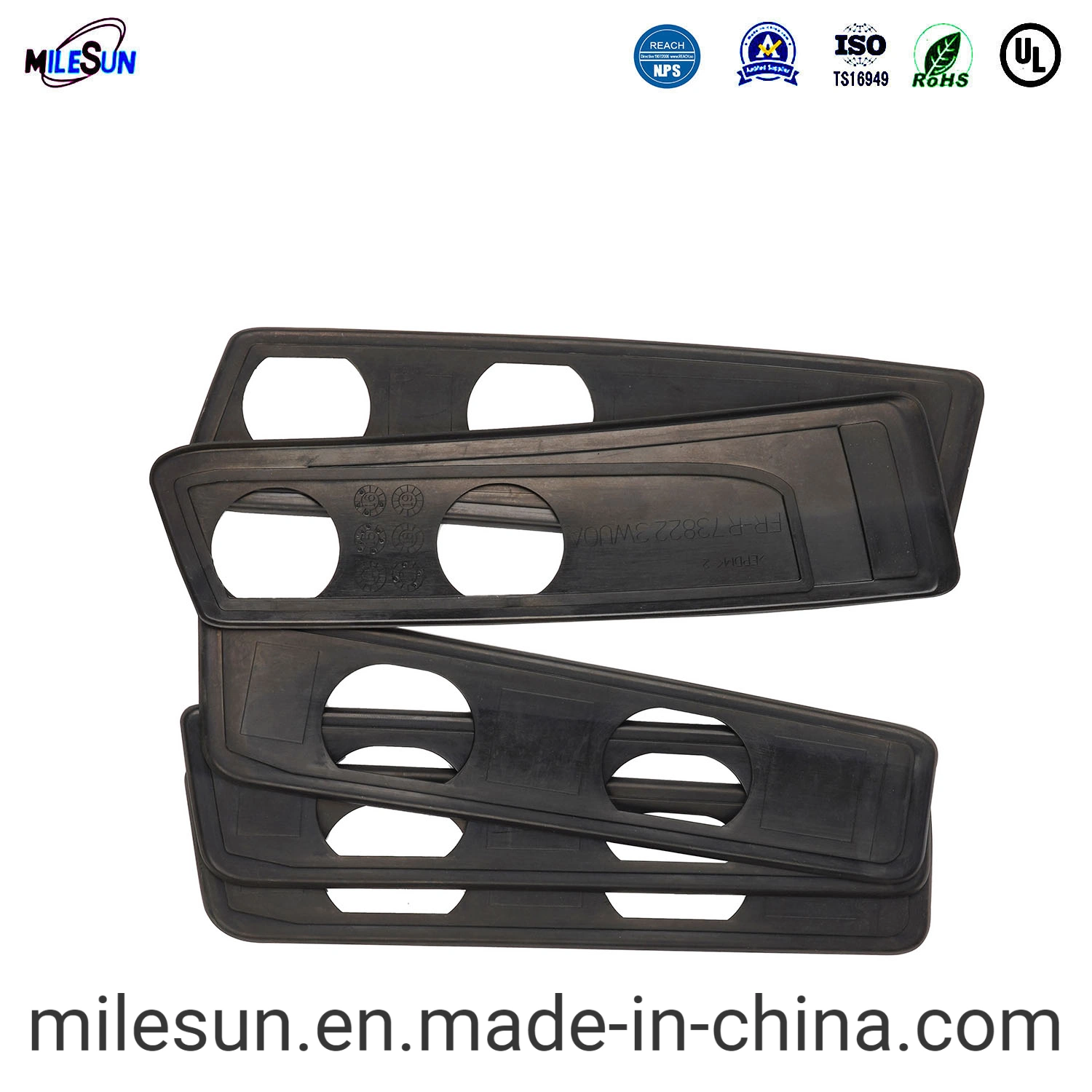 Milesun Customized Auto Parts Rubber Cushioning Products / Buffer Rubber Seal Strips & Belt Rubber Parts