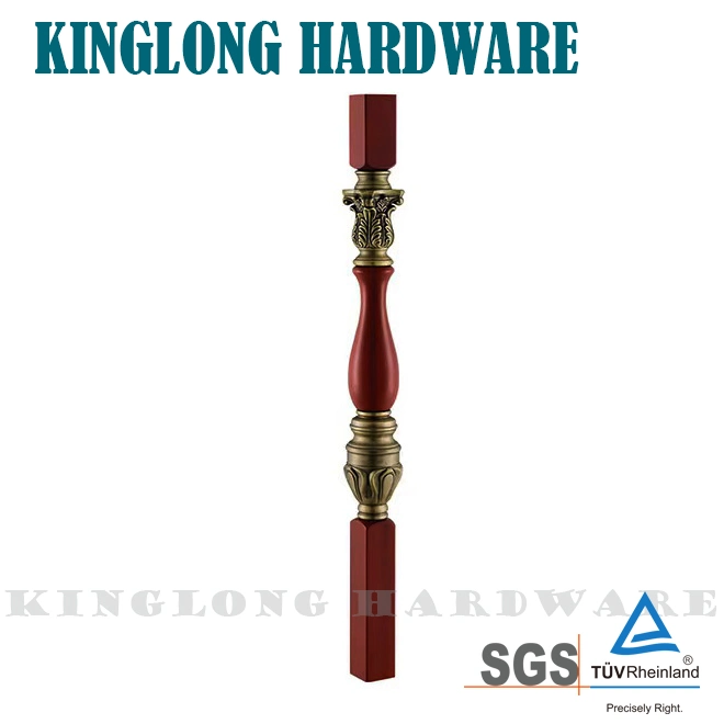 High quality/High cost performance Furniture European Style Luxury Aluminium Red Rosewood Stair Handrail Balustrade Fence Column