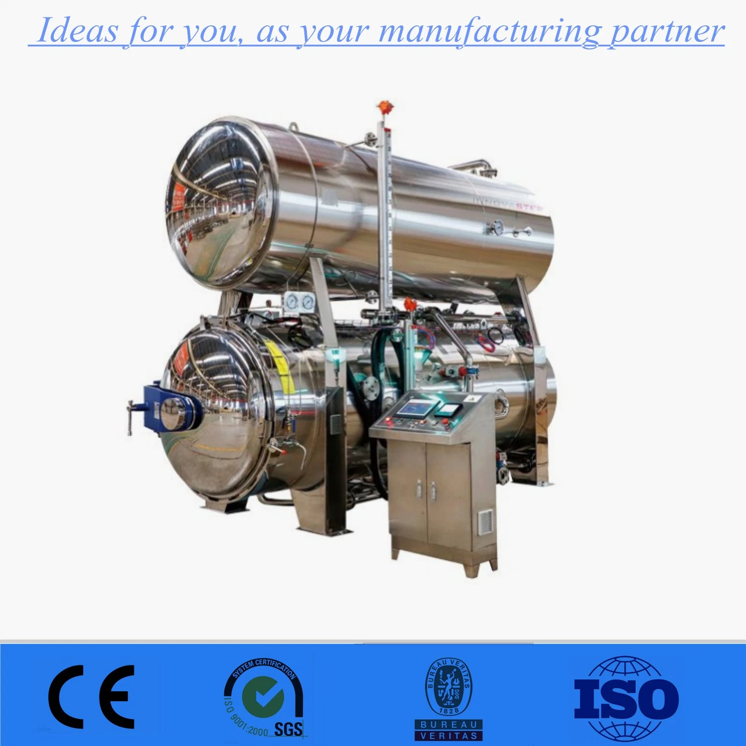 Horizontal Retort Autoclave Food Sterilizer Machine