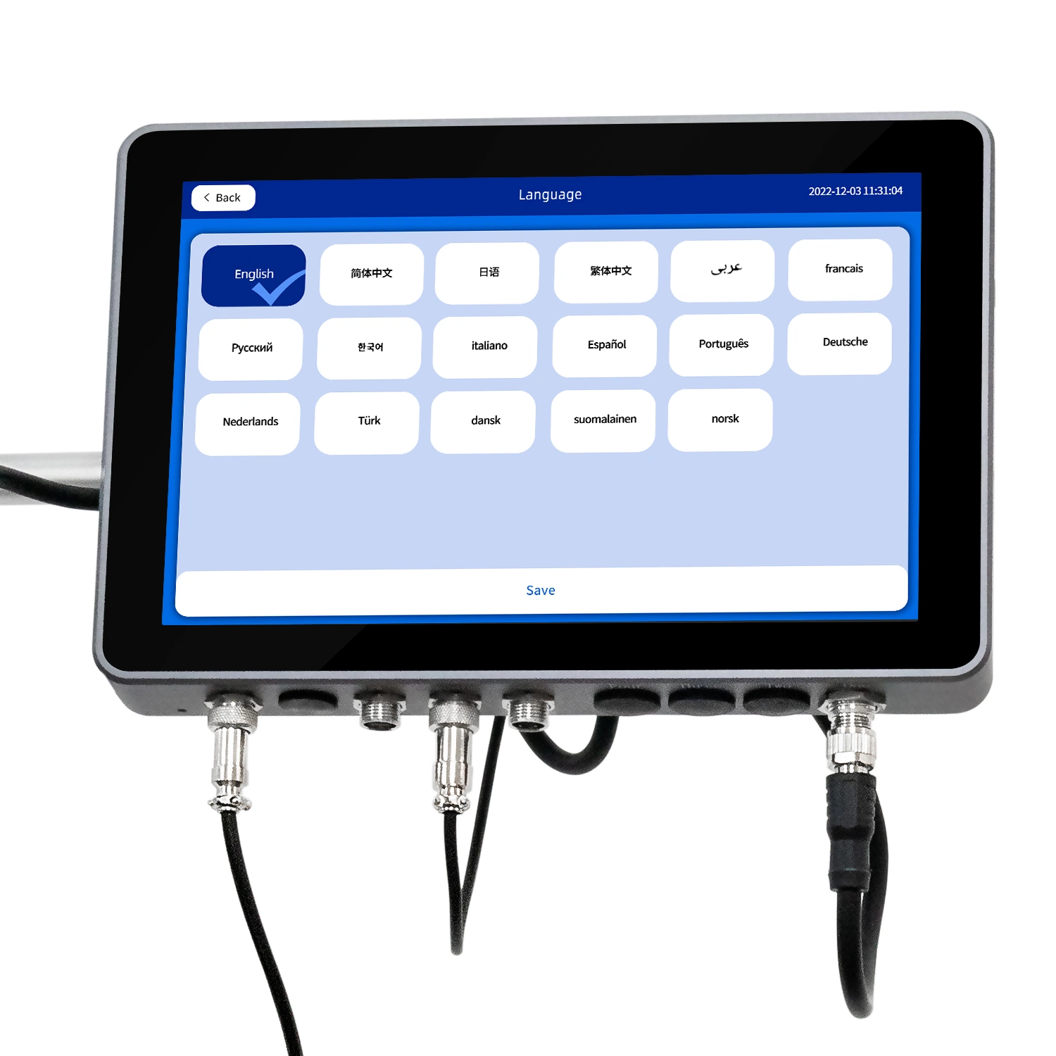 Pi8820 Tij multilingüe de alta velocidad digital de código de máquina de inyección de tinta para caja de cartón para línea de producción