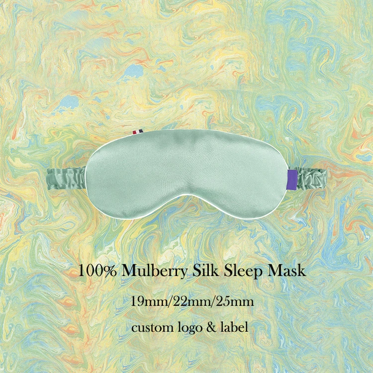 Manufacturer Colorful 100% Silk Woman Fashion Silk Eye Mask of Custom Service