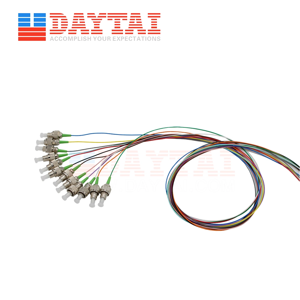 Chinese Supplier Single Mode FC APC 12 Color Fiber Optic Pigtail