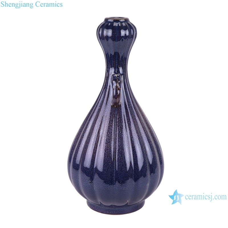 Dark Blue Elephant Ear Garlic Bottle