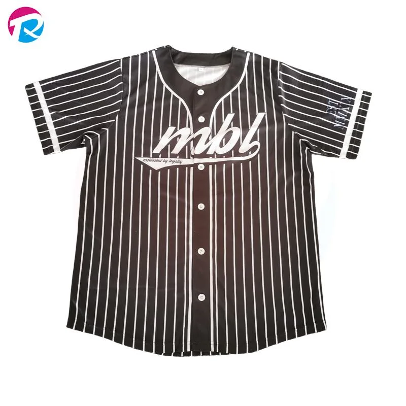 Camisetas uniformes de béisbol de malla transpirable personalizadas para hombre