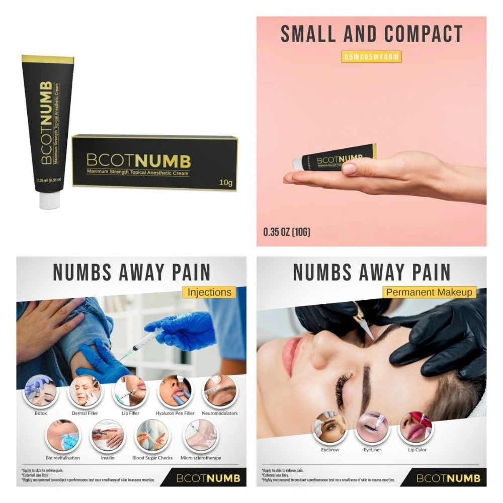 Factory OEM Bcot Numb Cream Tattoo Body Anaesthetic Fast Skin Numb Cream