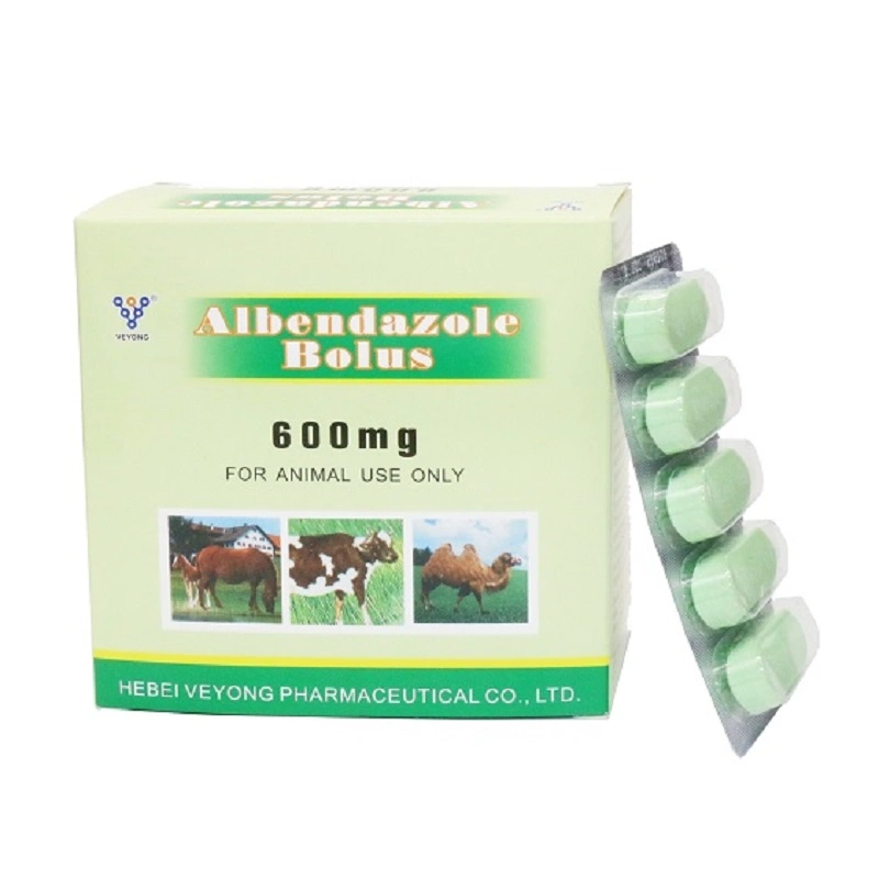 Tablet veterinaria bolo Albendazole 250mg, 300mg 600mg, 1.500 mg, 2500mg con GMP mejor precio